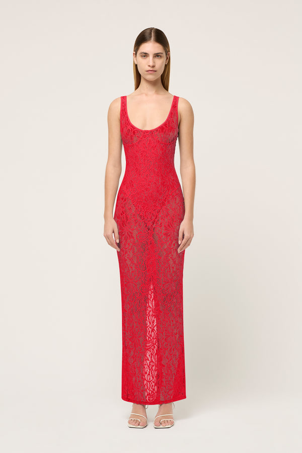 michael lo sordo red dress Silk maxi dress Michael Lo Sordo Red size 10 UK in Silk