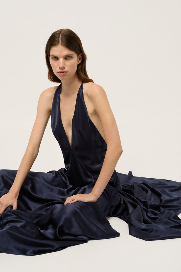 Bond 007 Paloma Maxi Dress Navy Michael Lo Sordo