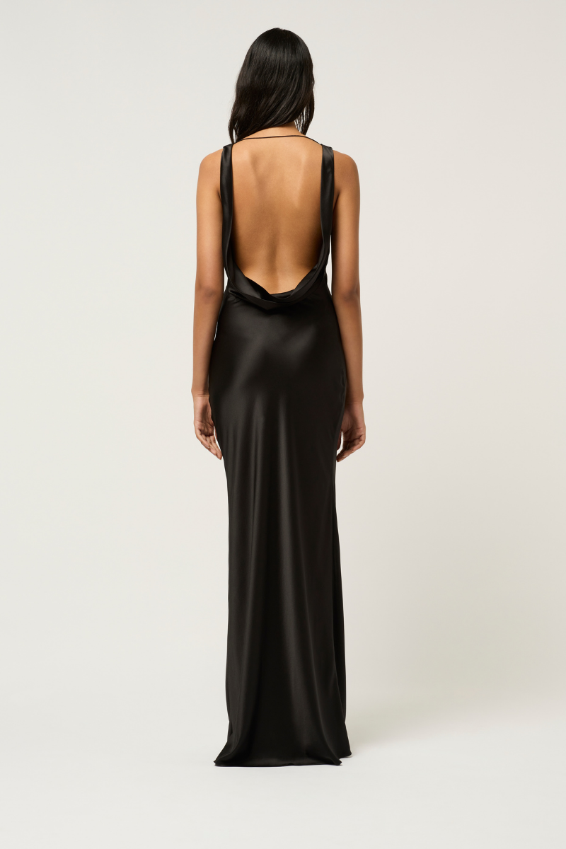 DRAPE FRONT MAXI DRESS