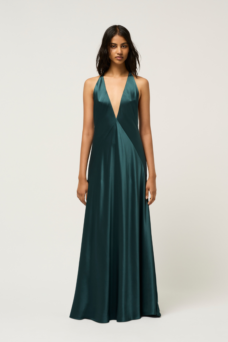 michael lo sordo alexandra silk satin maxi dress Michael Lo Sordo Alexandra silk-satin gown