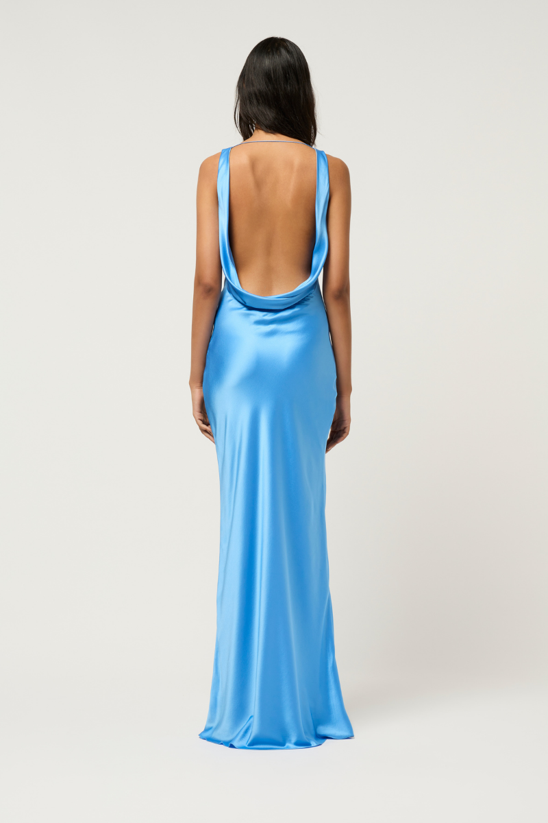 DRAPE FRONT MAXI DRESS