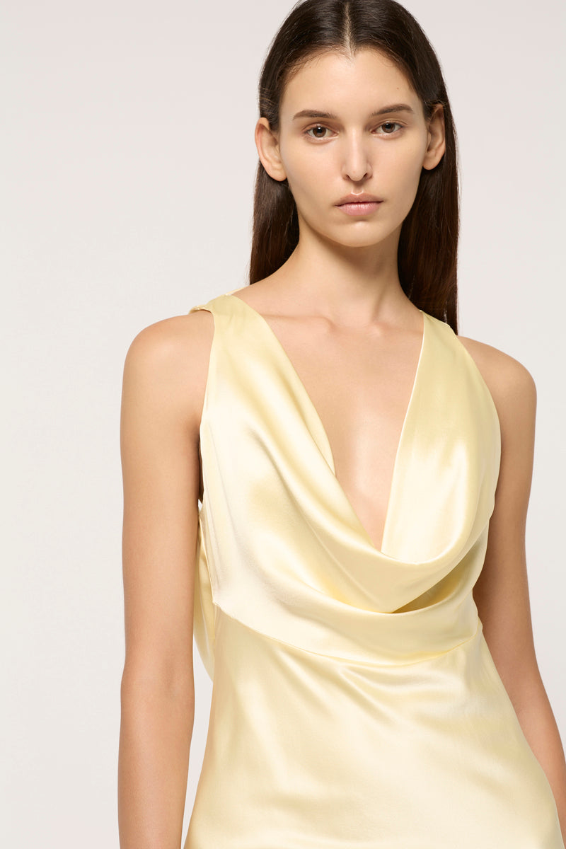 DRAPE FRONT MAXI DRESS - MICHAEL LO SORDO DRAPE FRONT MAXI DRESS - MICHAEL LO SORDO