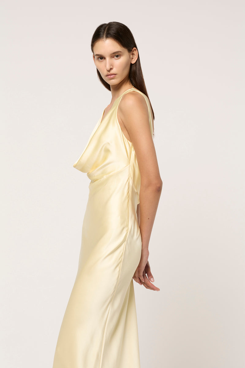DRAPE FRONT MAXI DRESS - MICHAEL LO SORDO DRAPE FRONT MAXI DRESS - MICHAEL LO SORDO