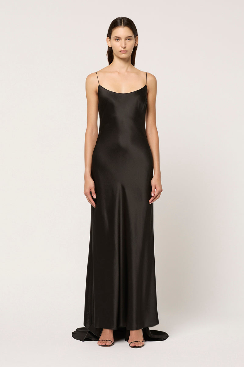 Nomi Black Crystalline Wrap Halter Dress No mo – Désordre Boutique