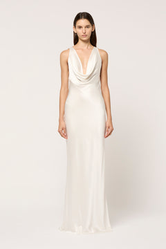 maxi dress with drape DRAPE FRONT MAXI DRESS