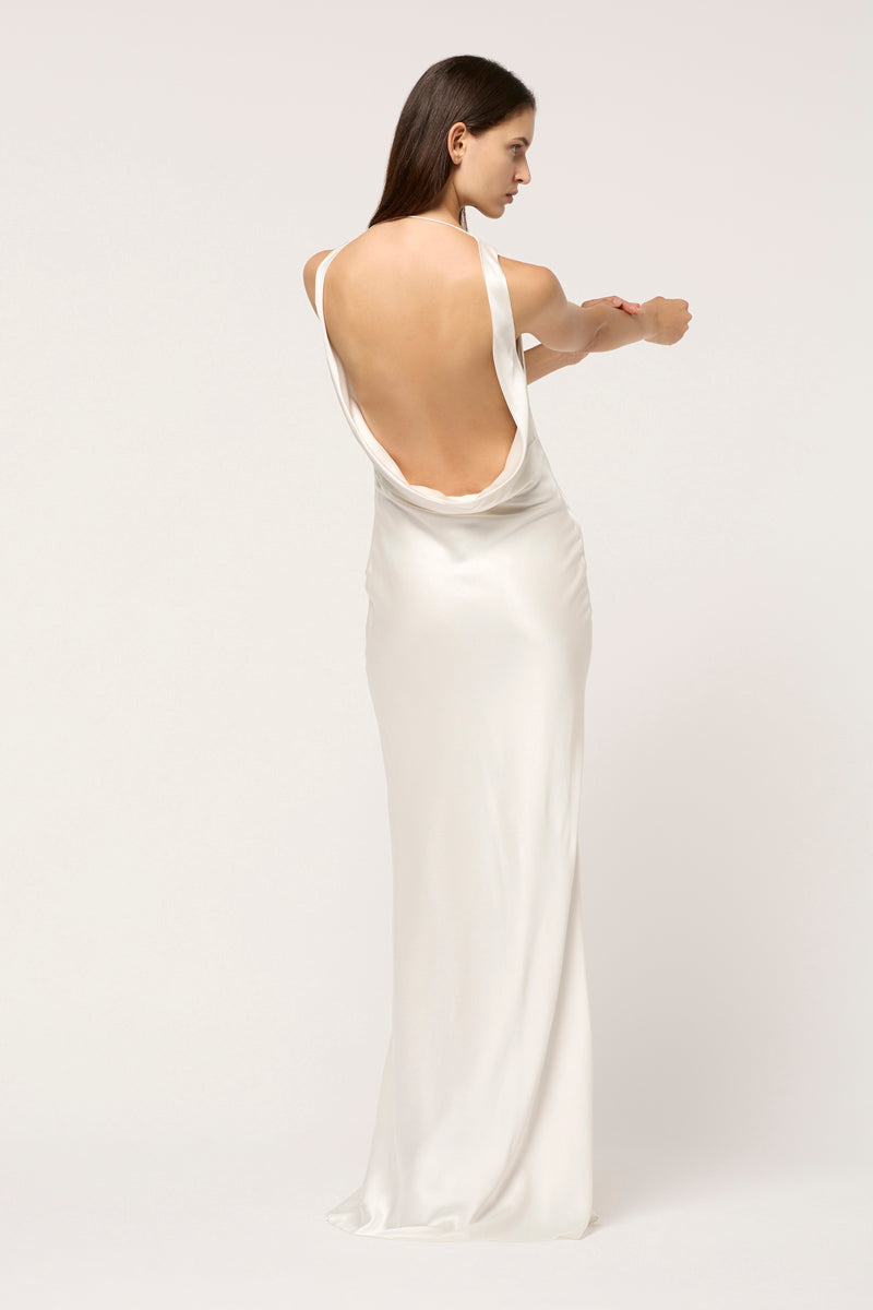 DRAPE FRONT MAXI DRESS - MICHAEL LO SORDO DRAPE FRONT MAXI DRESS - MICHAEL LO SORDO