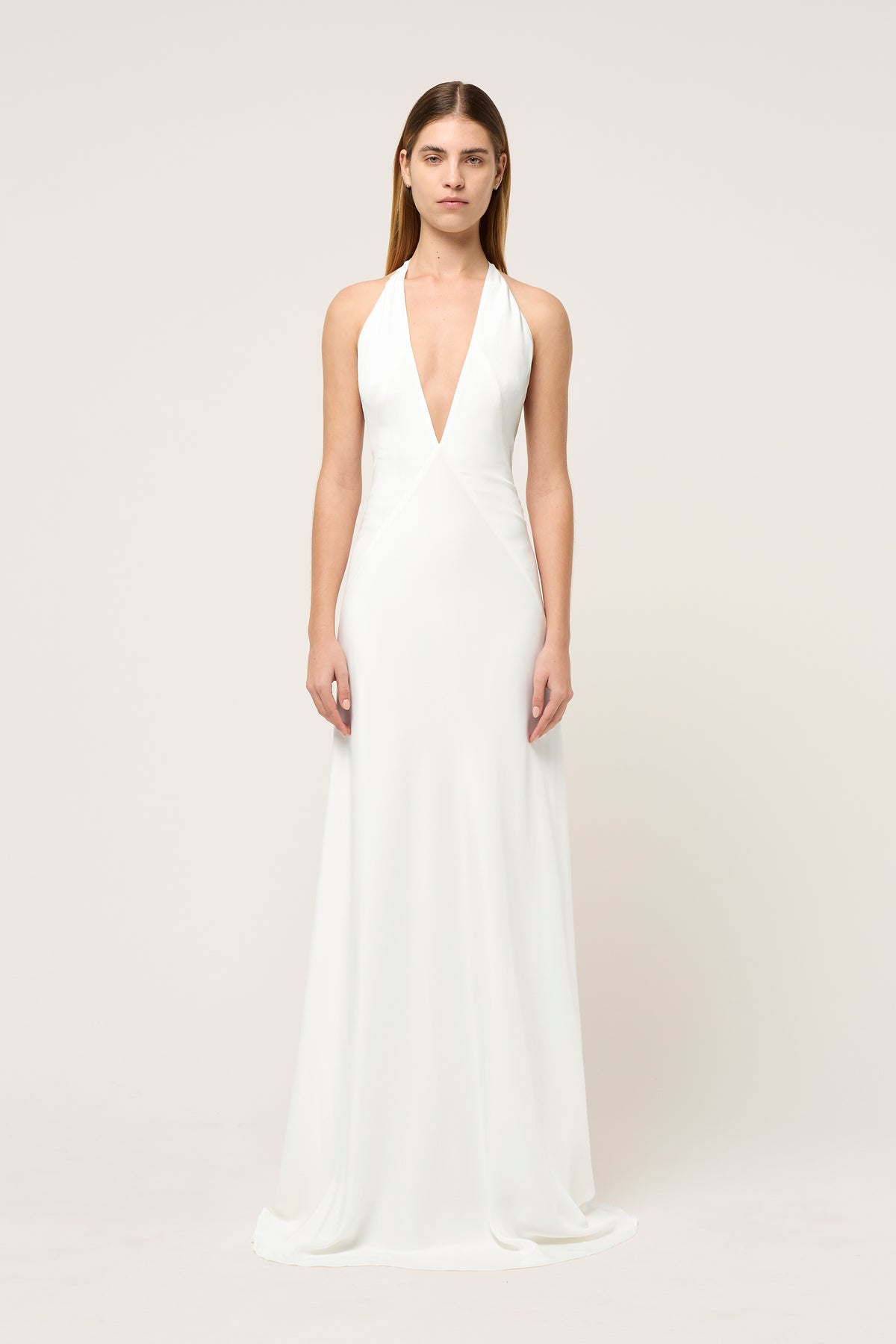 ALEXANDRA SILK SATIN MAXI DRESS