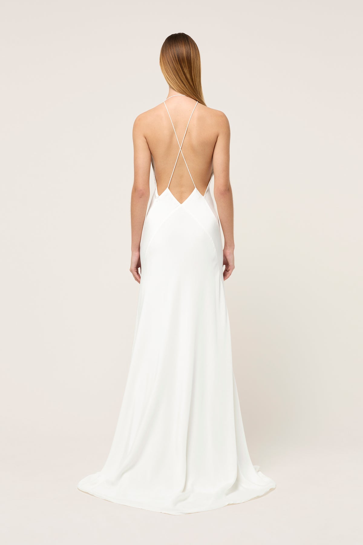 ALEXANDRA SILK SATIN MAXI DRESS