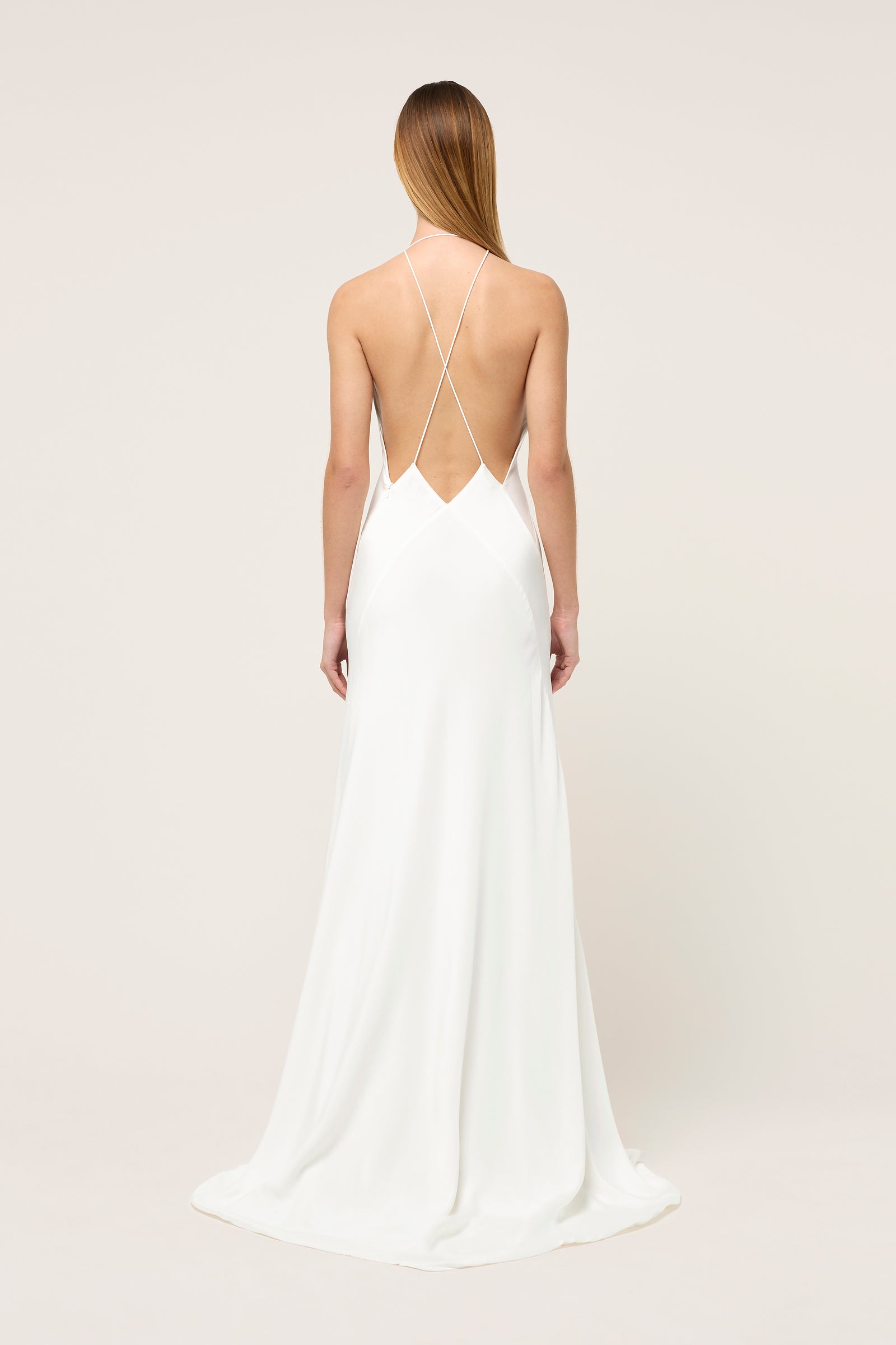 michael lo sordo silk satin maxi dress TASH MAXI DRESS