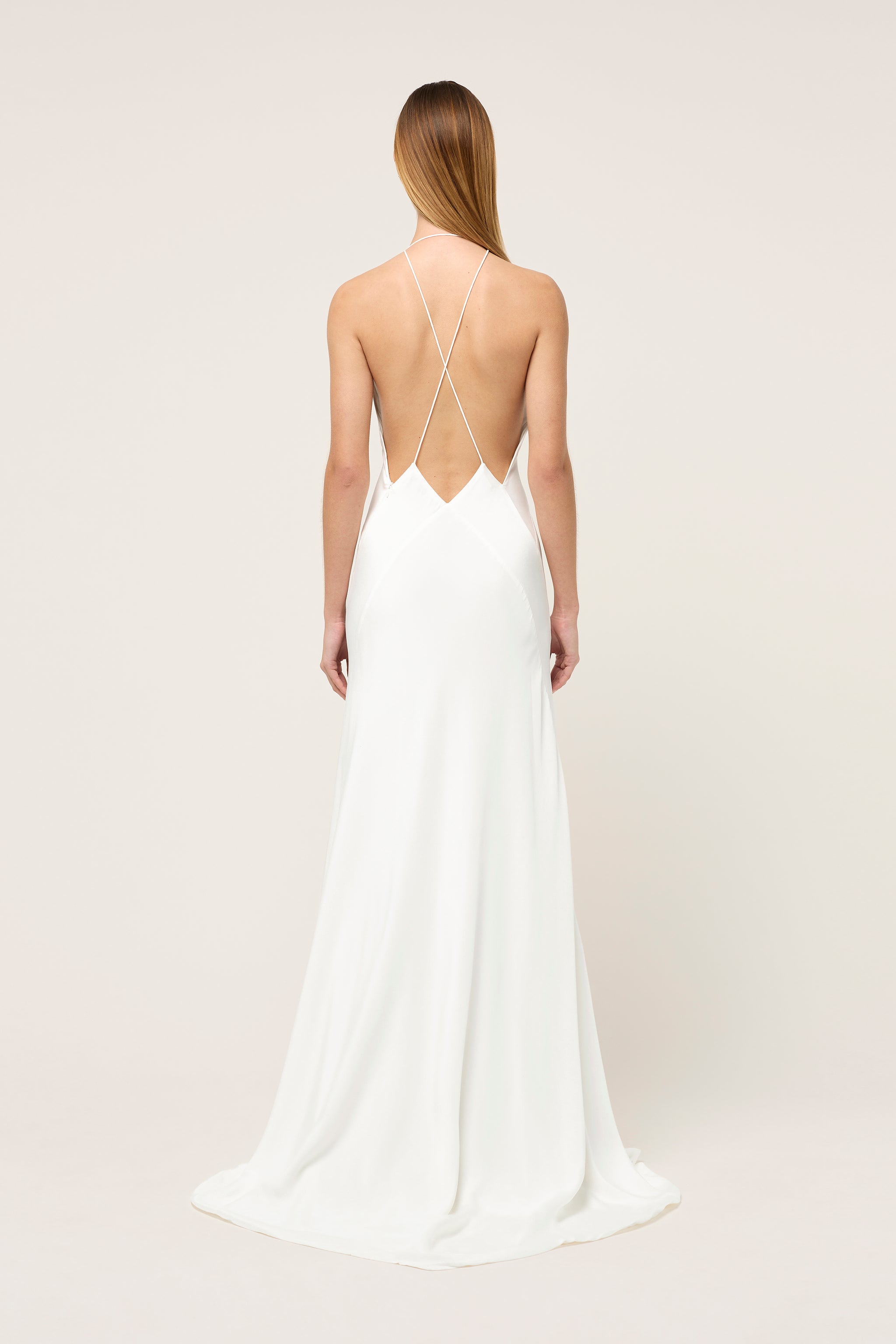 ALEXANDRA SILK SATIN MAXI DRESS - MICHAEL LO SORDO ALEXANDRA SILK SATIN MAXI DRESS - MICHAEL LO SORDO