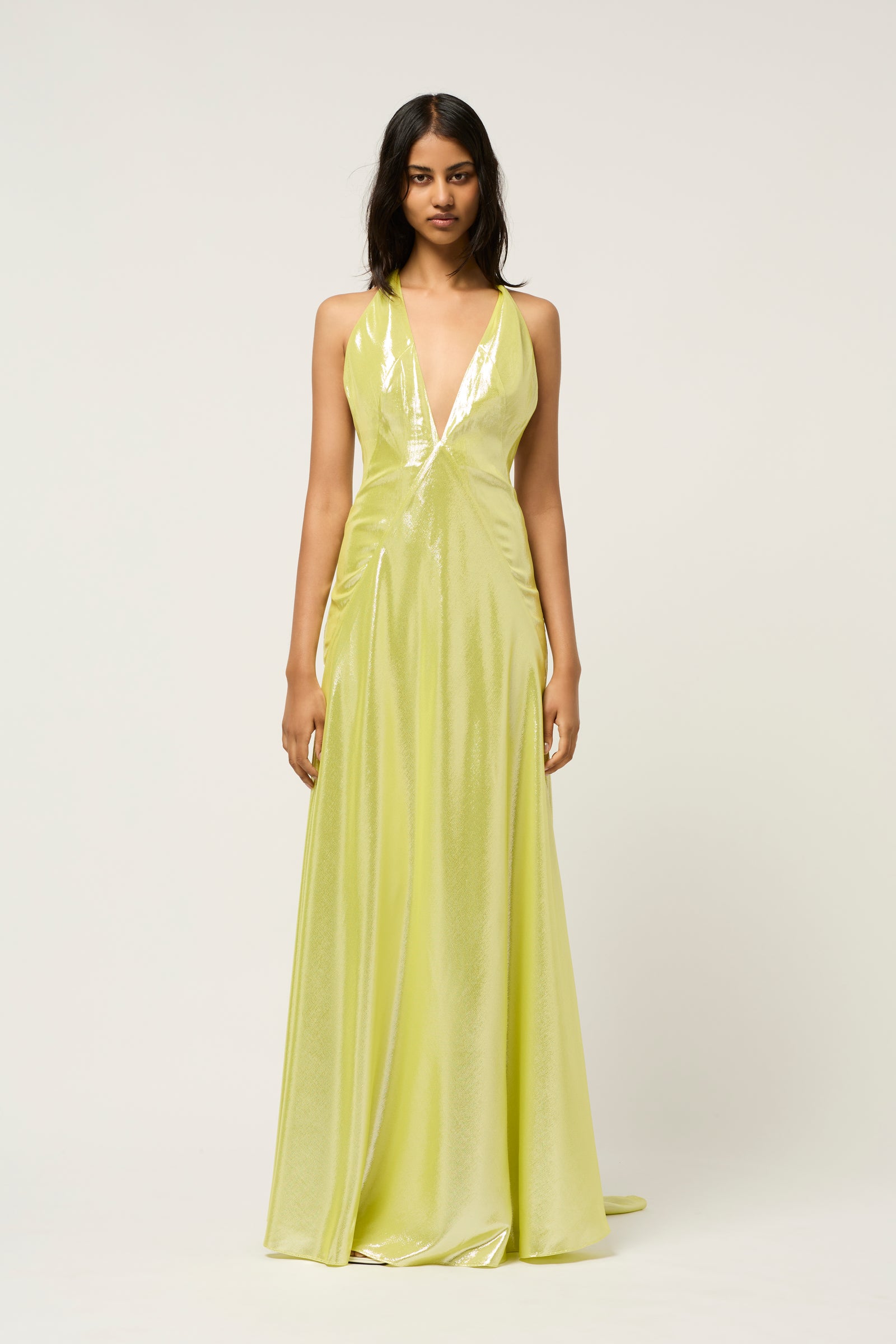 michael lo sordo green dress Michael Lo Sordo Lime Silk Maxi Dress Size 6 US